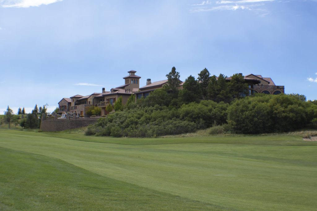 View of clubhouse from the green